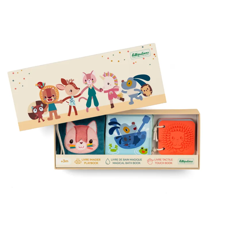 LILLIPUTIENS 3 Sensory Books for Babies - Jeanne