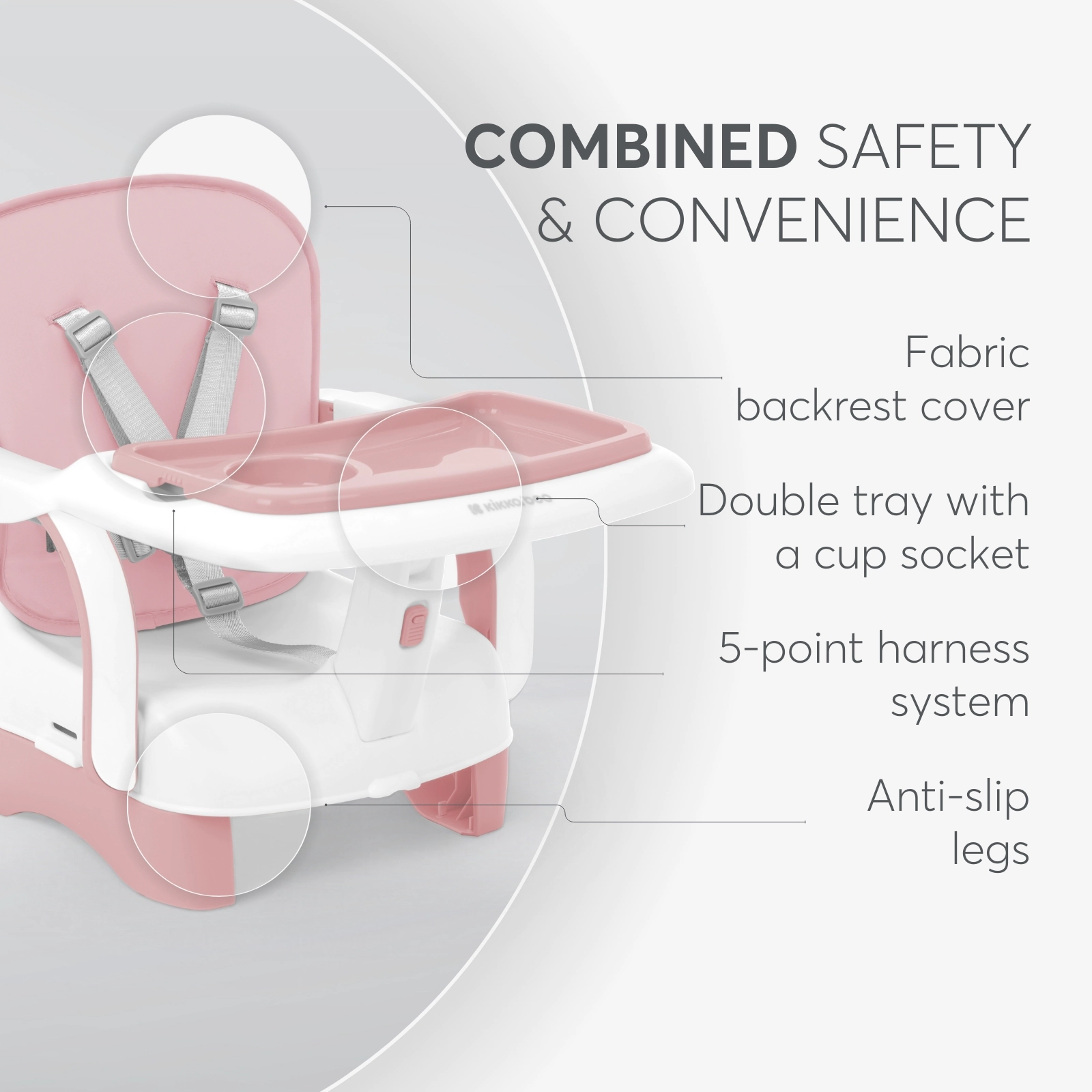 KIKKABOO Booster seat Chewy Pink - Image 9