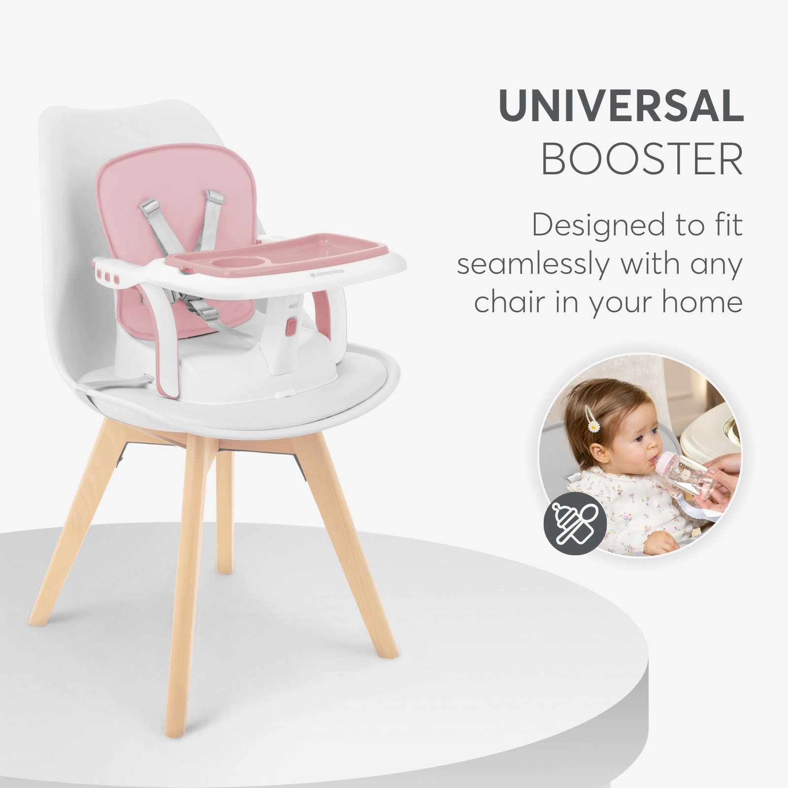 KIKKABOO Booster seat Chewy Pink - Image 6