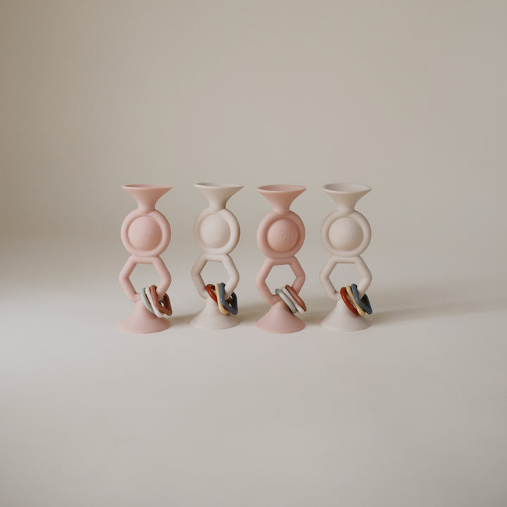MUSHIE Silicone Toy with Suction Cups HexaPop Sand - Image 3