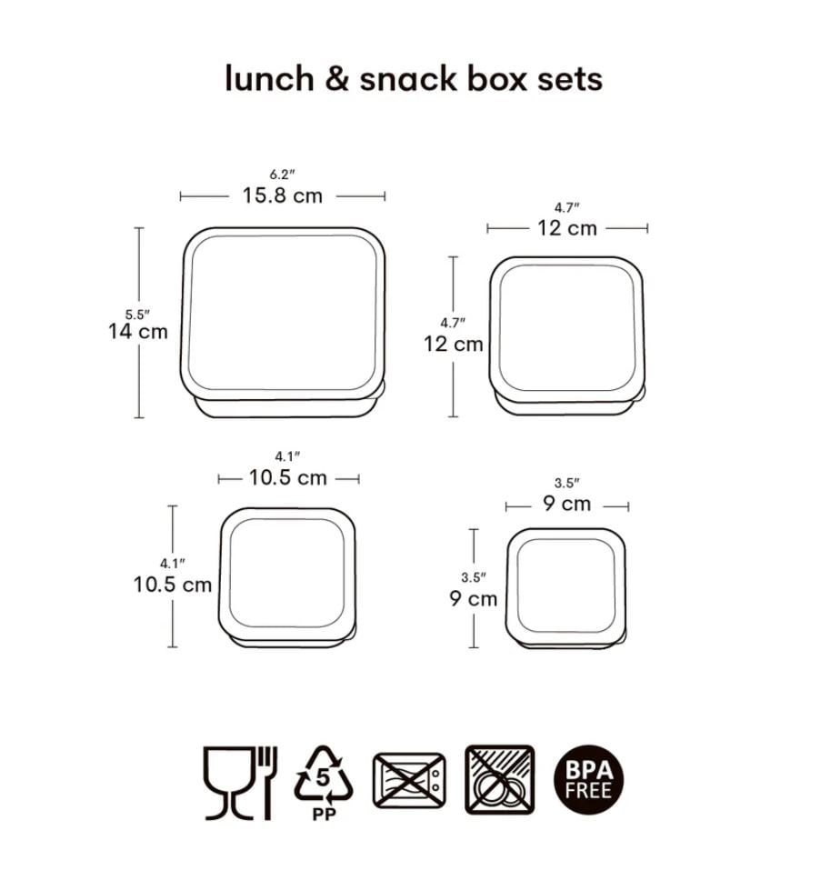 A little lovely company: Set of 4 Lunch & Snack Box -Hearts - Image 14