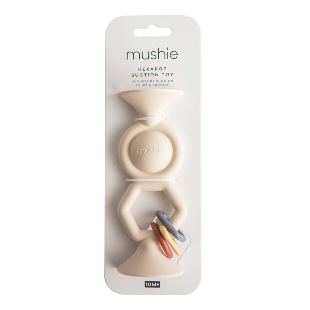 MUSHIE Silicone Toy with Suction Cups HexaPop Blush - Image 6