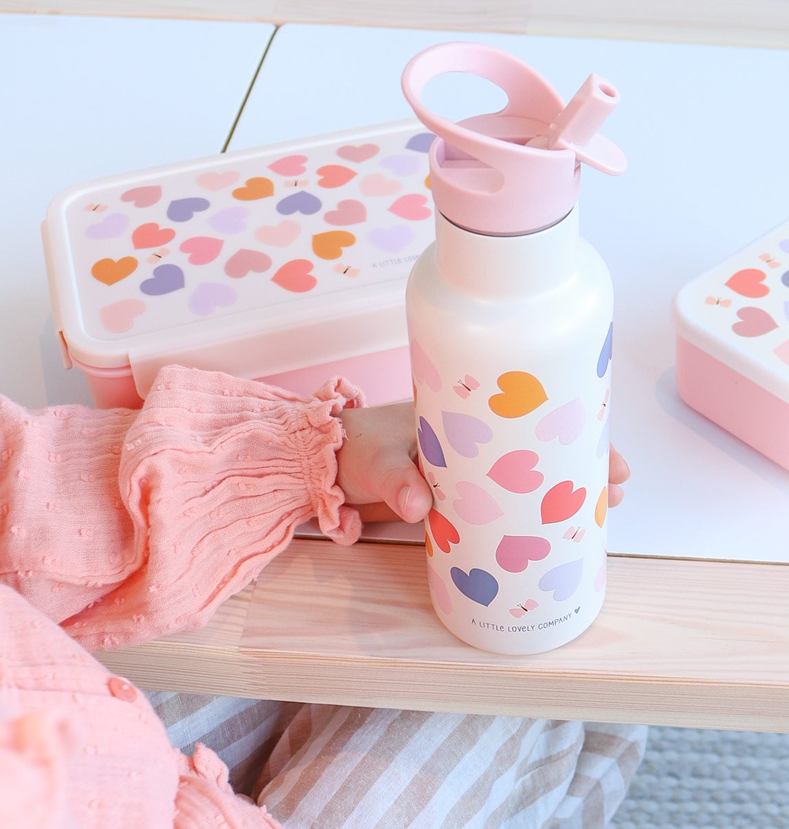 A little lovely company: Bento lunch box with dividers - 1.2 L - Hearts - Image 5