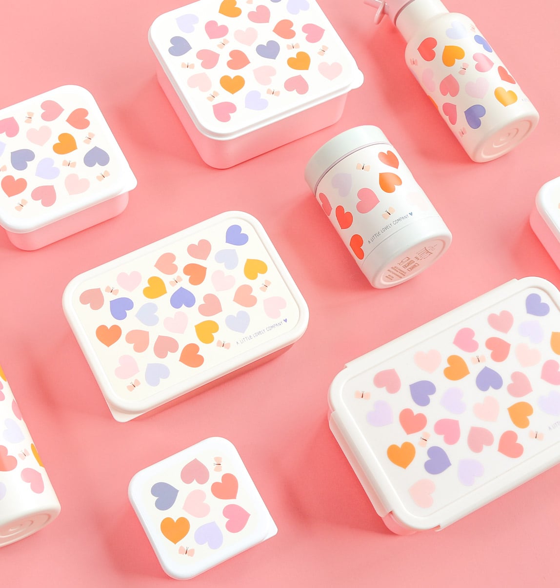 A little lovely company: Bento lunch box with dividers - 1.2 L - Hearts - Image 12