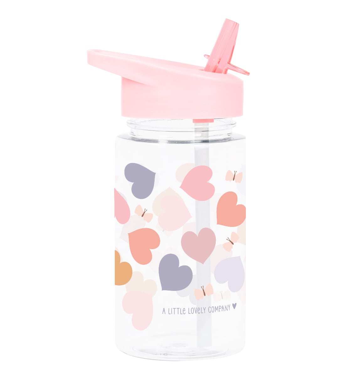 A little lovely company: Tritan Children's Water Bottle 450ml-Hearts