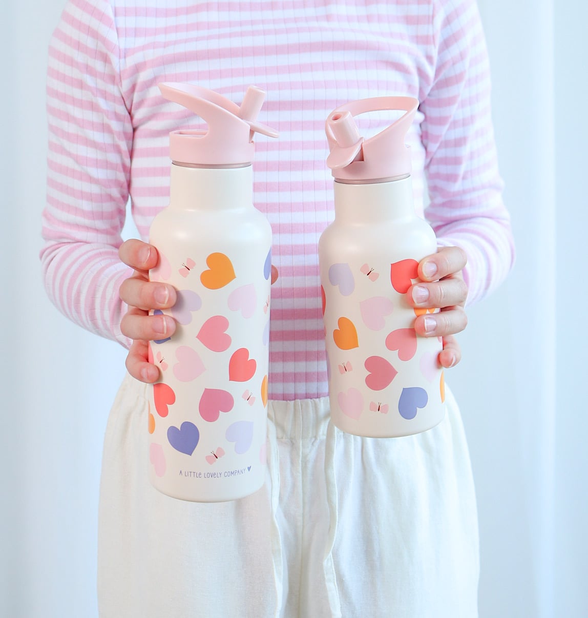 A Little Lovely Company Stainless steel Thermos drink bottle 350ml Hearts - Image 6