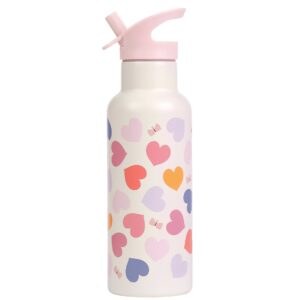 A Little Lovely Company: Double-walled stainless steel bottle 500ml - Hearts
