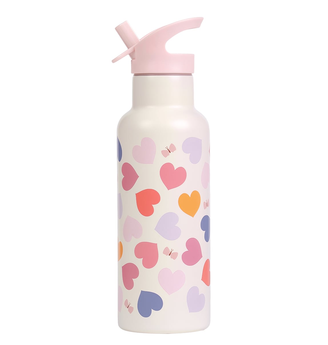 A Little Lovely Company: Double-walled stainless steel bottle 500ml - Hearts