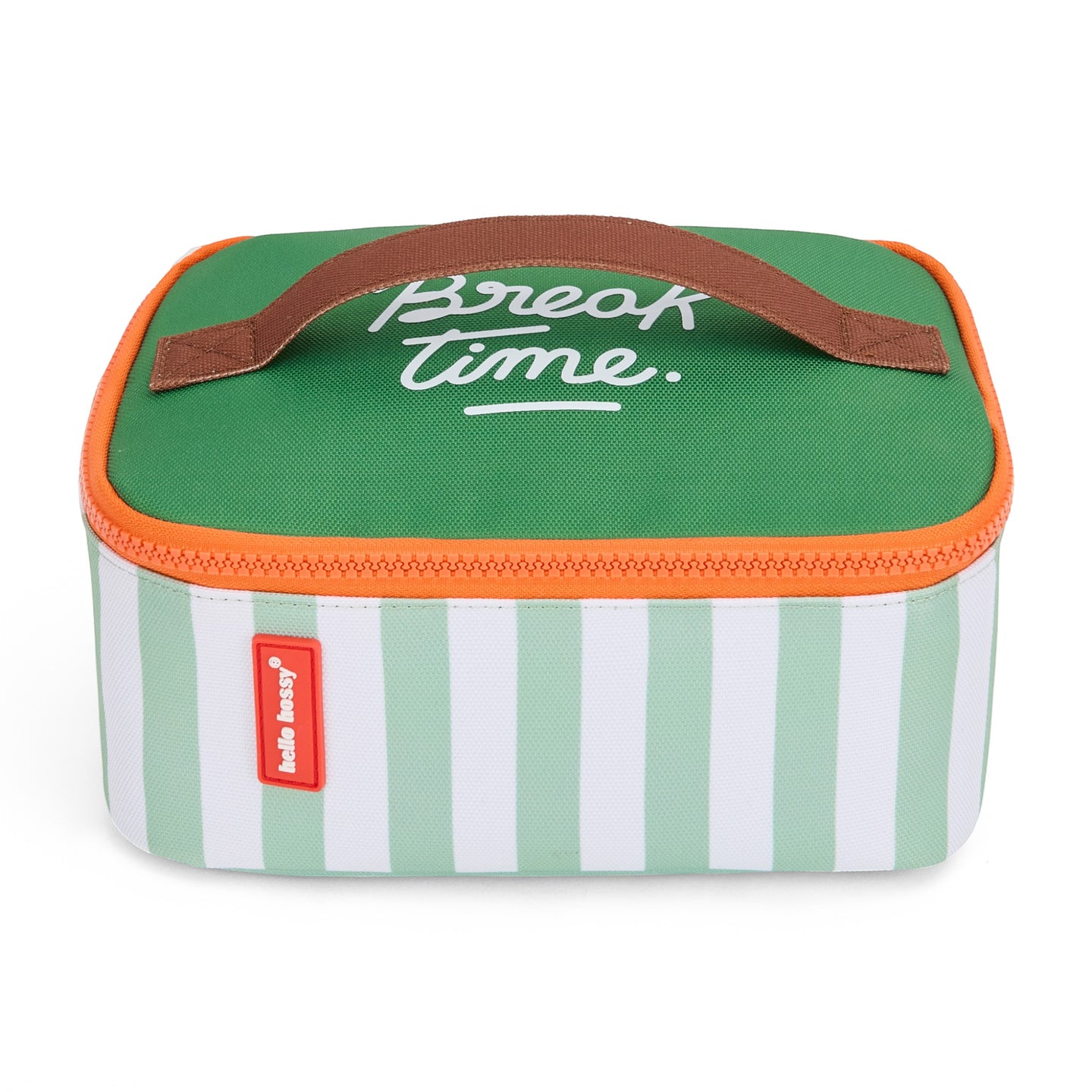 HELLO HOSSY. Green Stripes Lunch Bag L