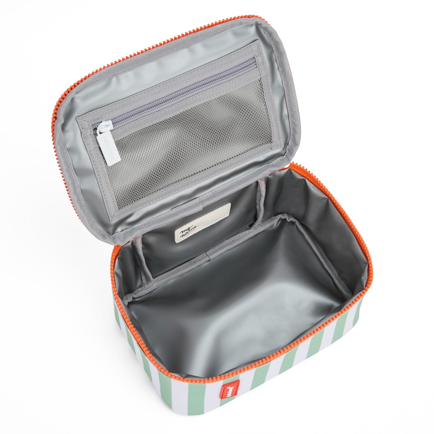 HELLO HOSSY. Green Stripes Lunch Bag L - Image 5