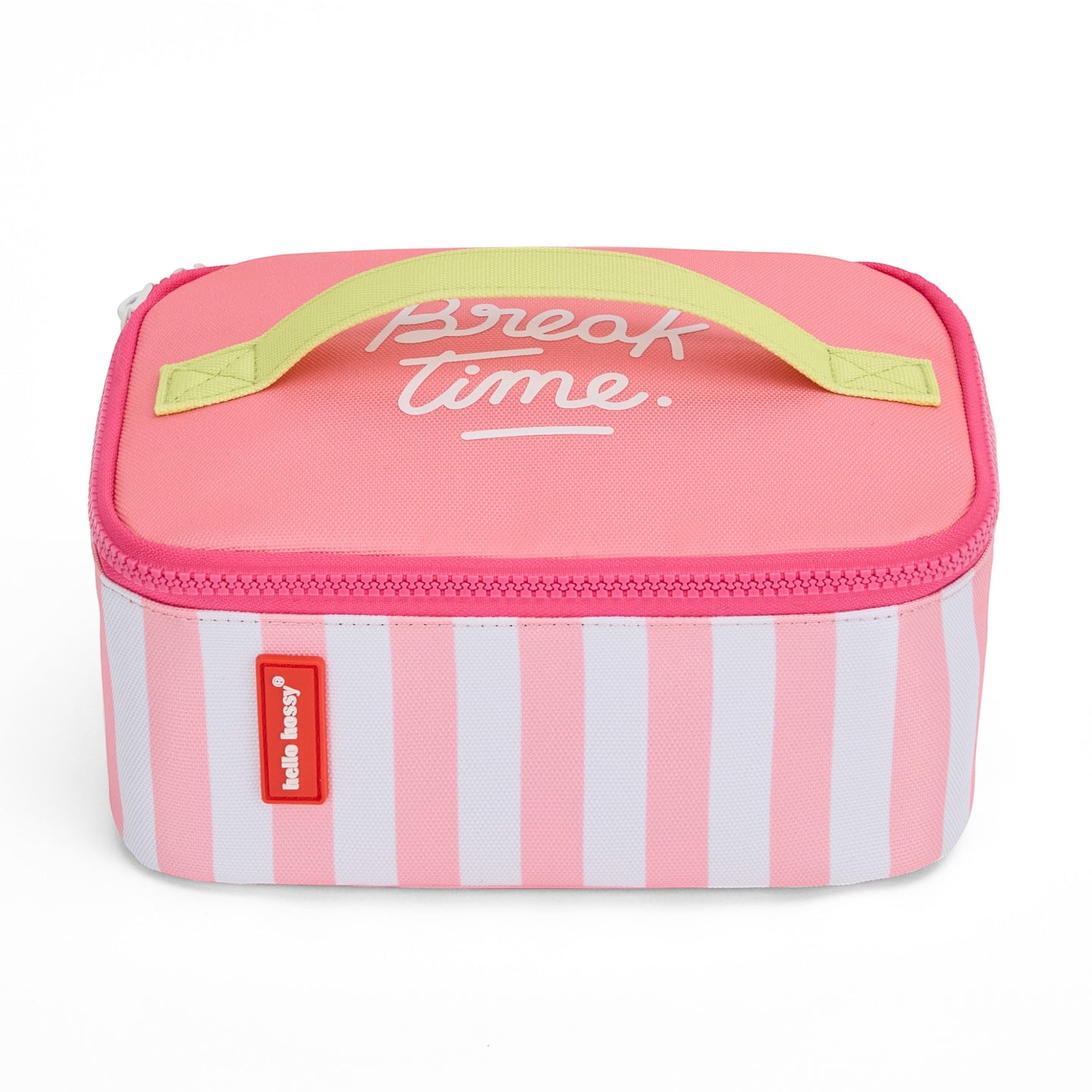 HELLO HOSSY. Pink Stripes Lunch Bag L