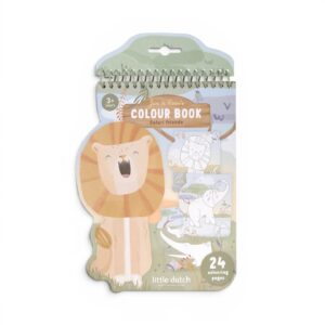 LITTLE DUTCH. Shaped coloring book Lion Safari Friends