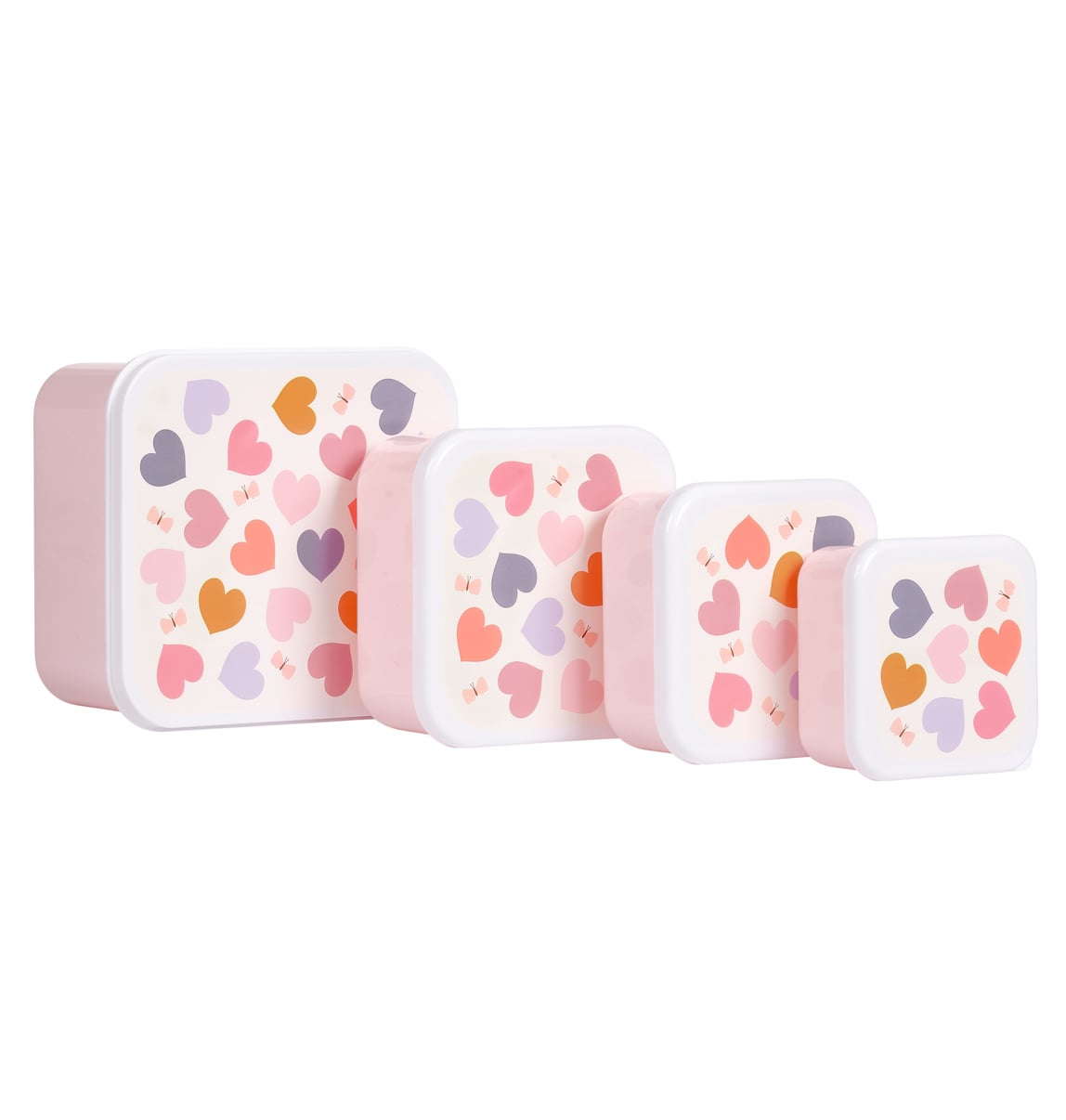 A little lovely company: Set of 4 Lunch & Snack Box -Hearts - Image 7