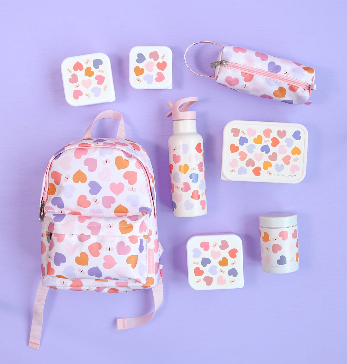 A little lovely company: Set of 4 Lunch & Snack Box -Hearts - Image 11