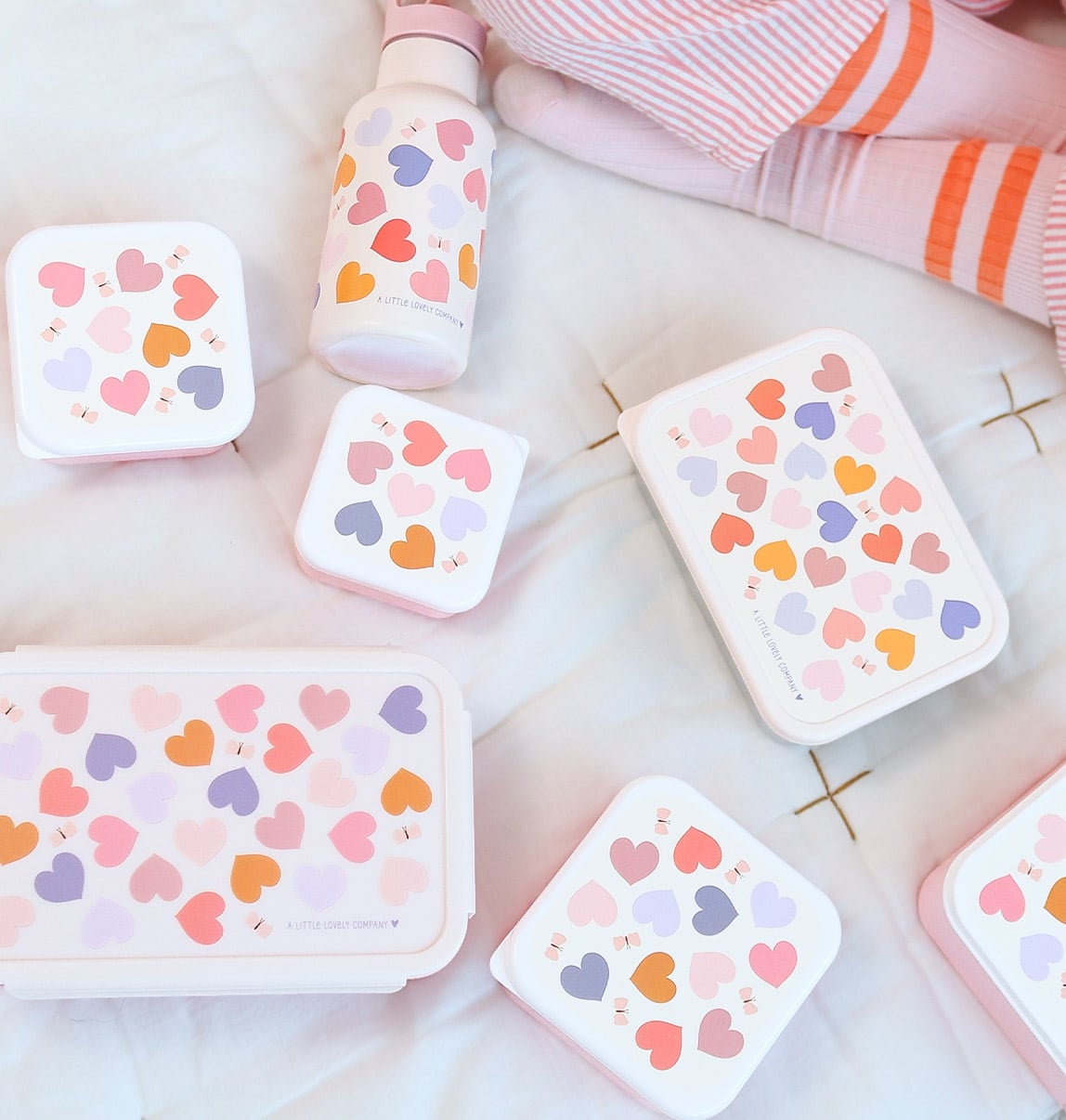 A little lovely company: Set of 4 Lunch & Snack Box -Hearts - Image 12