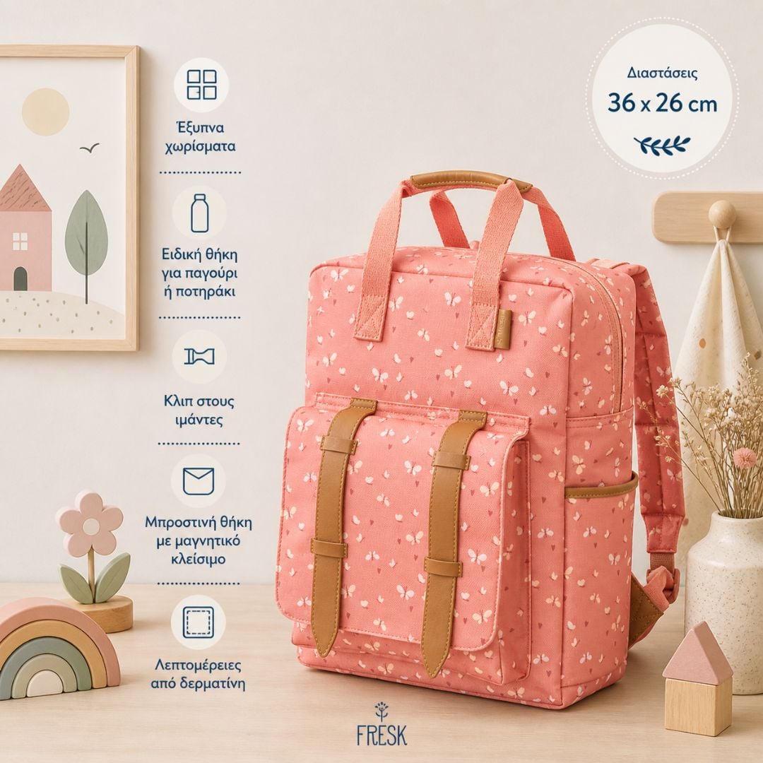 Fresk - Backpack large 36x26 cm Butterfly - Image 3
