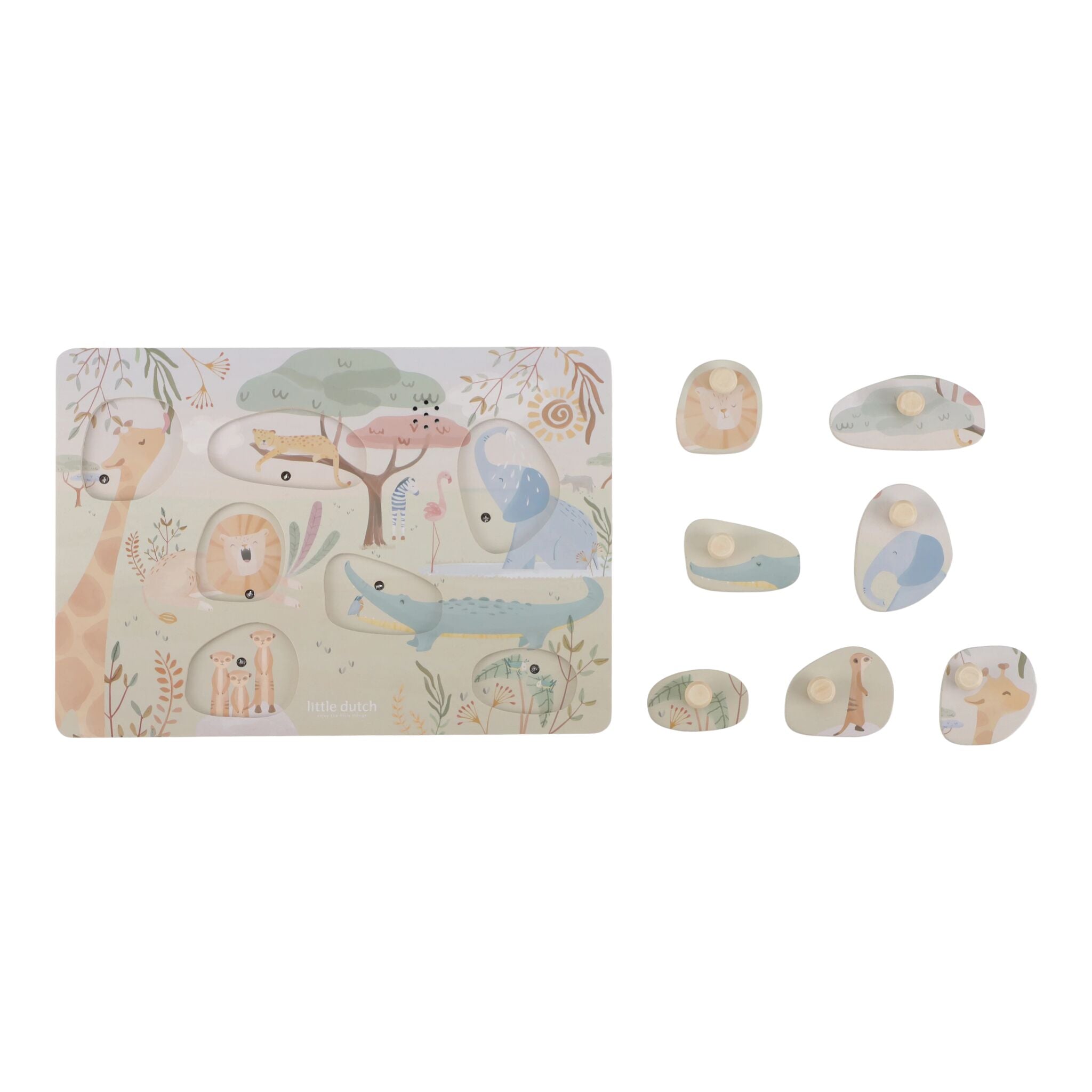 LITTLE DUTCH Sound Puzzle Safari Friends FSC - Image 3
