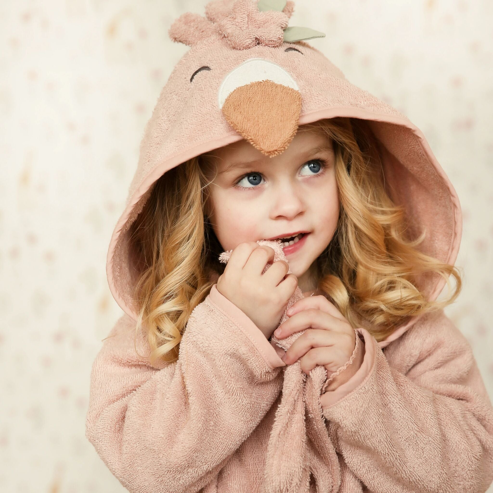 LITTLE DUTCH. Bathrobe Flamingo - Pink Νο 86/92 - Image 2