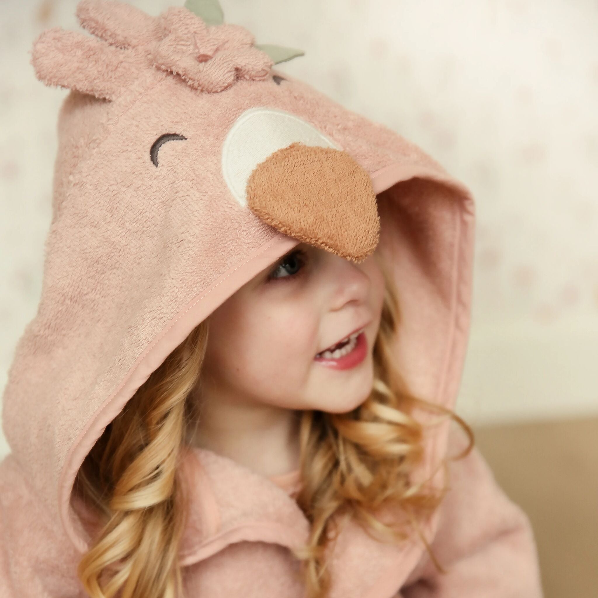 LITTLE DUTCH. Bathrobe Flamingo - Pink Νο 86/92 - Image 4