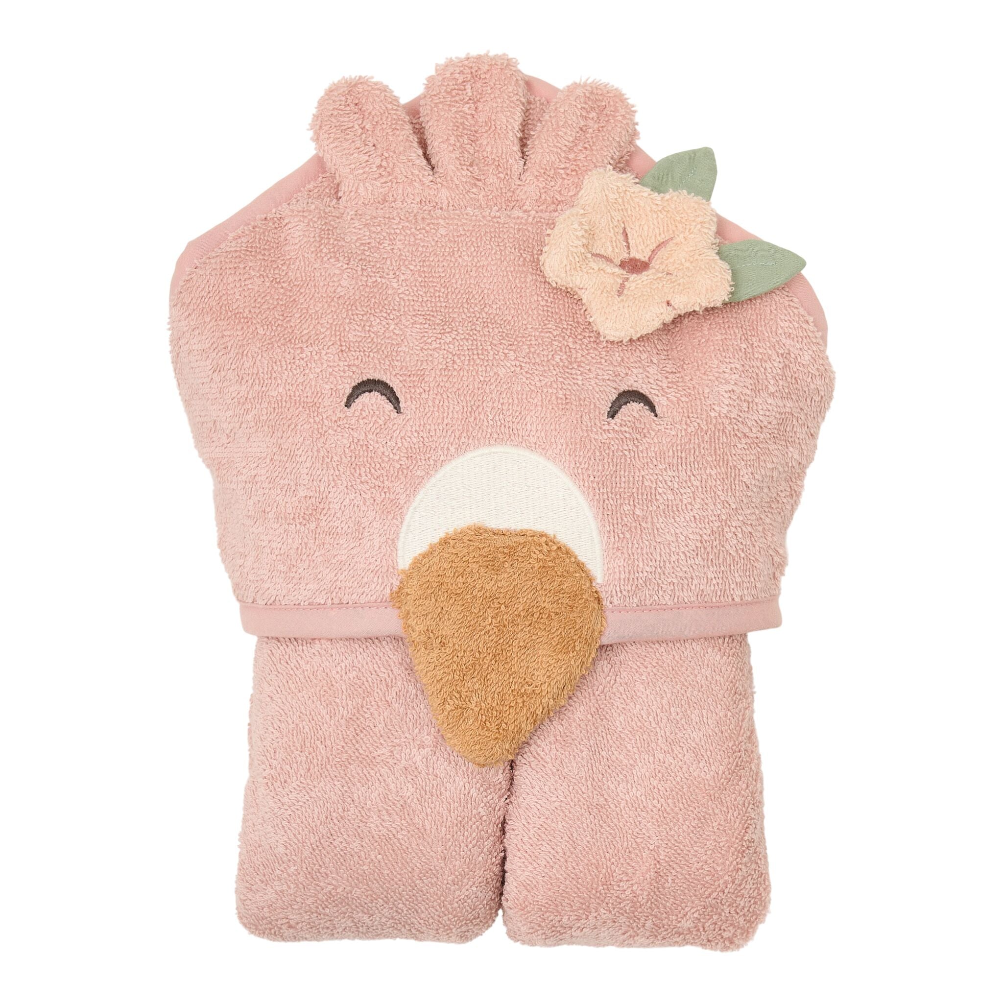 LITTLE DUTCH. Bathrobe Flamingo - Pink Νο 86/92 - Image 3