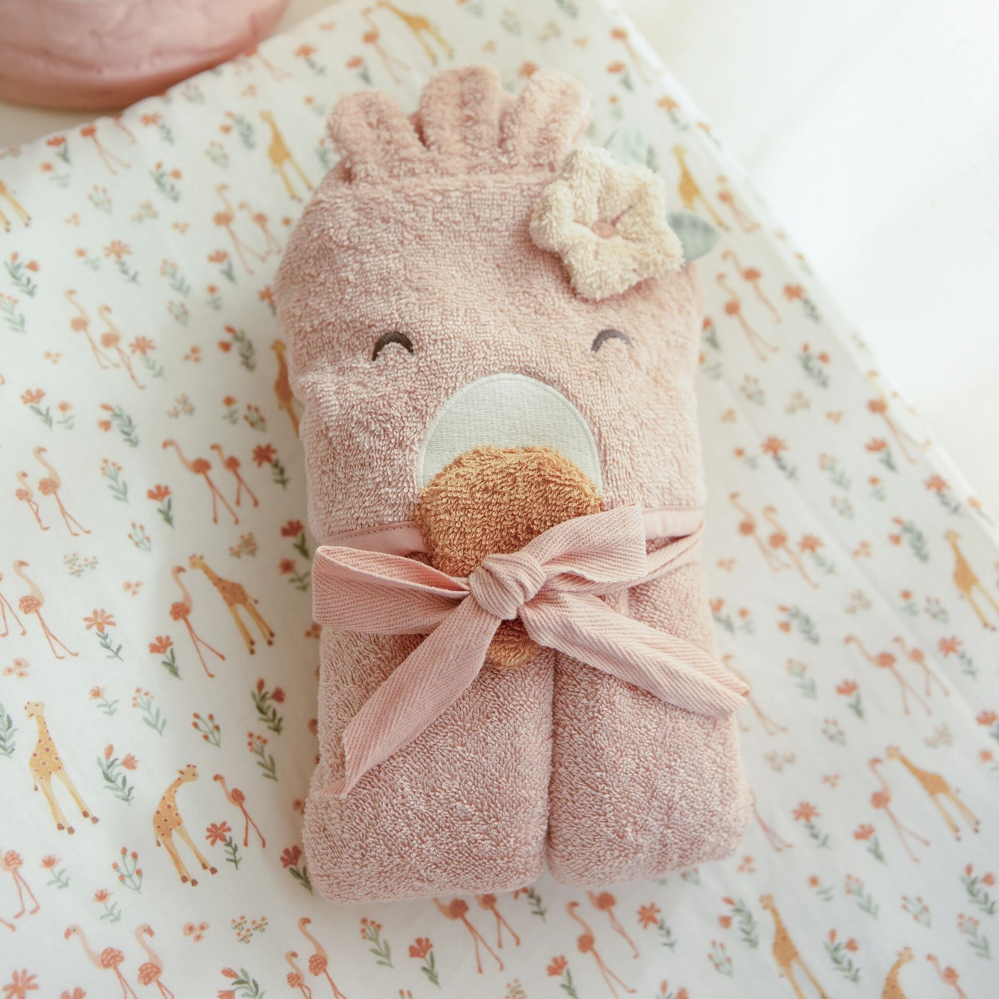 LITTLE DUTCH. Bathrobe Flamingo - Pink Νο 86/92 - Image 6