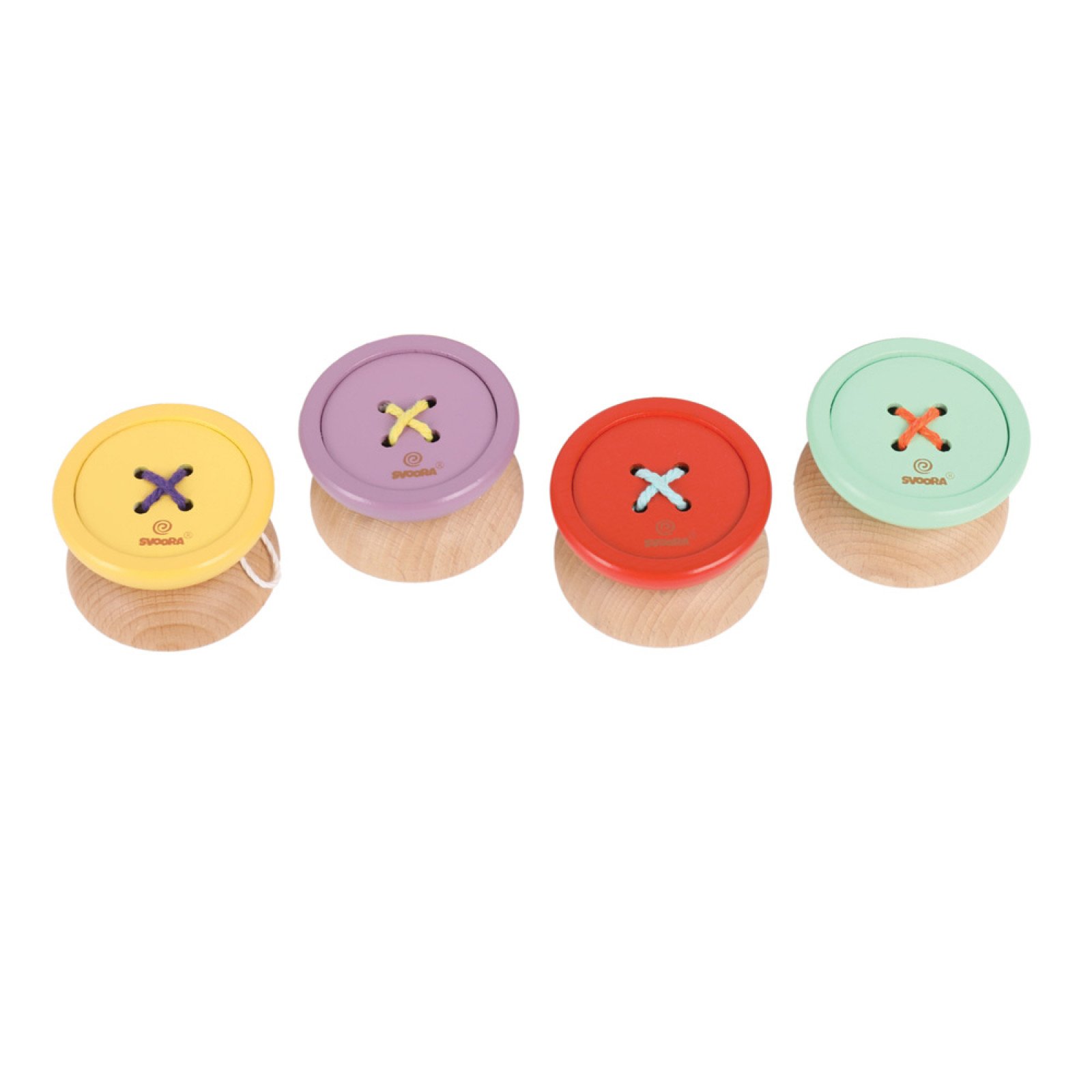 Svoora wooden yoyo purple button - Image 2