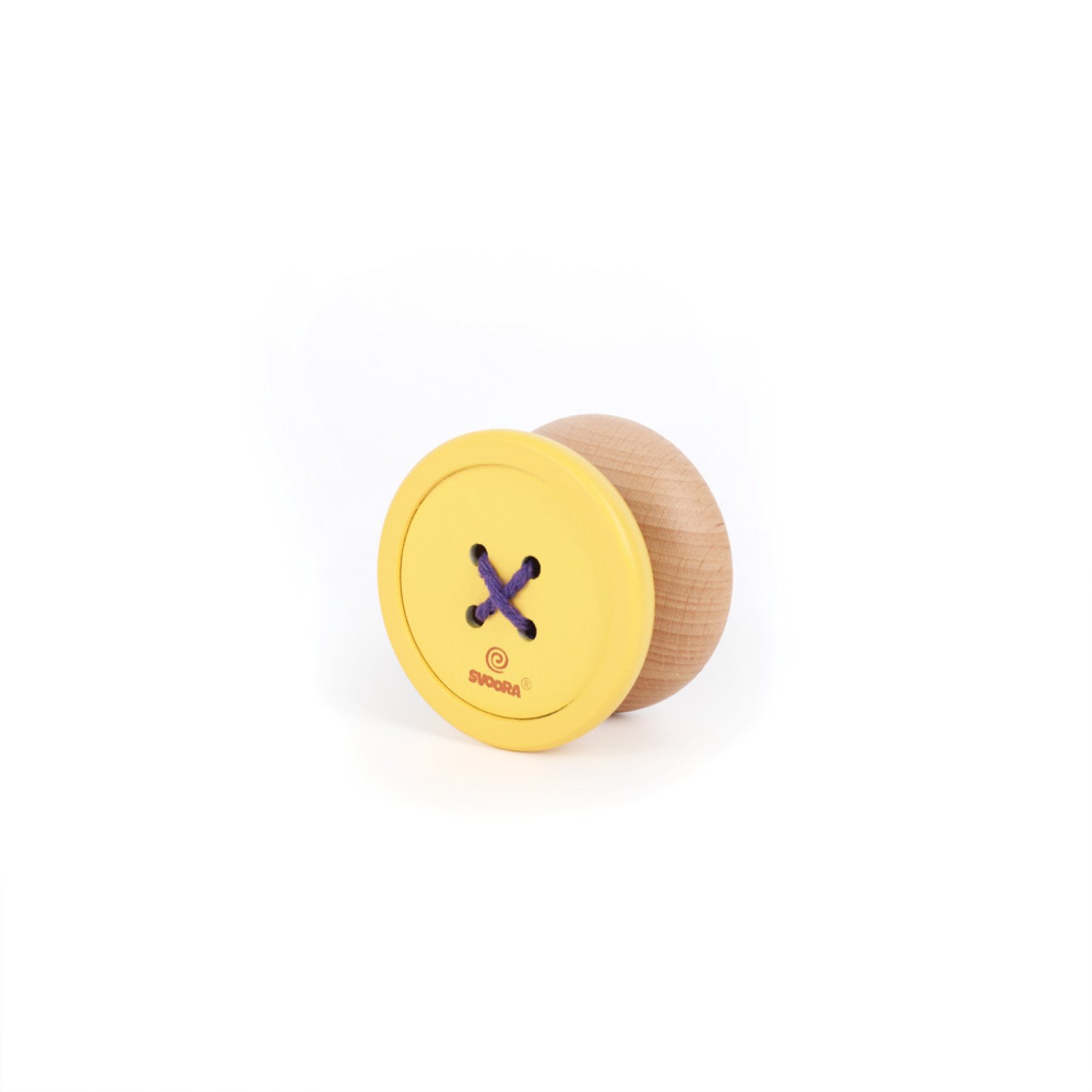 Svoora wooden yoyo yellow button