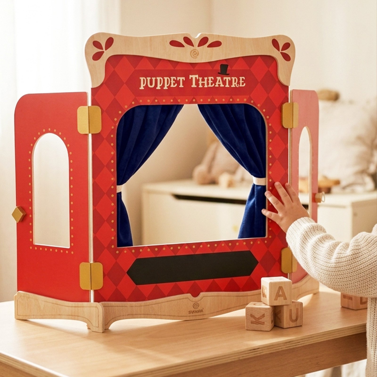 Svoora Wooden tabletop Puppet Theater - Image 3
