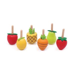 Svoora wooden spinning top Fruit (choice of 6 designs)