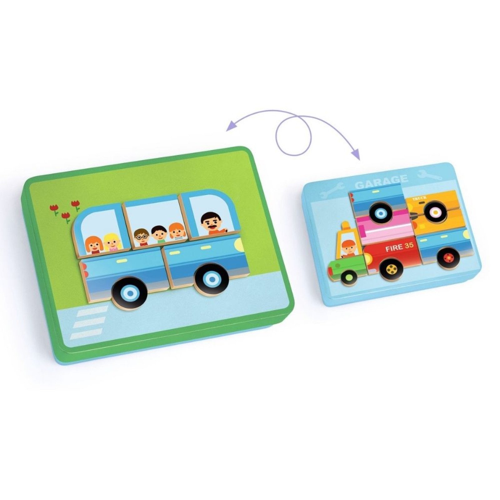 Djeco Magnetic Box Vehicles - Image 2