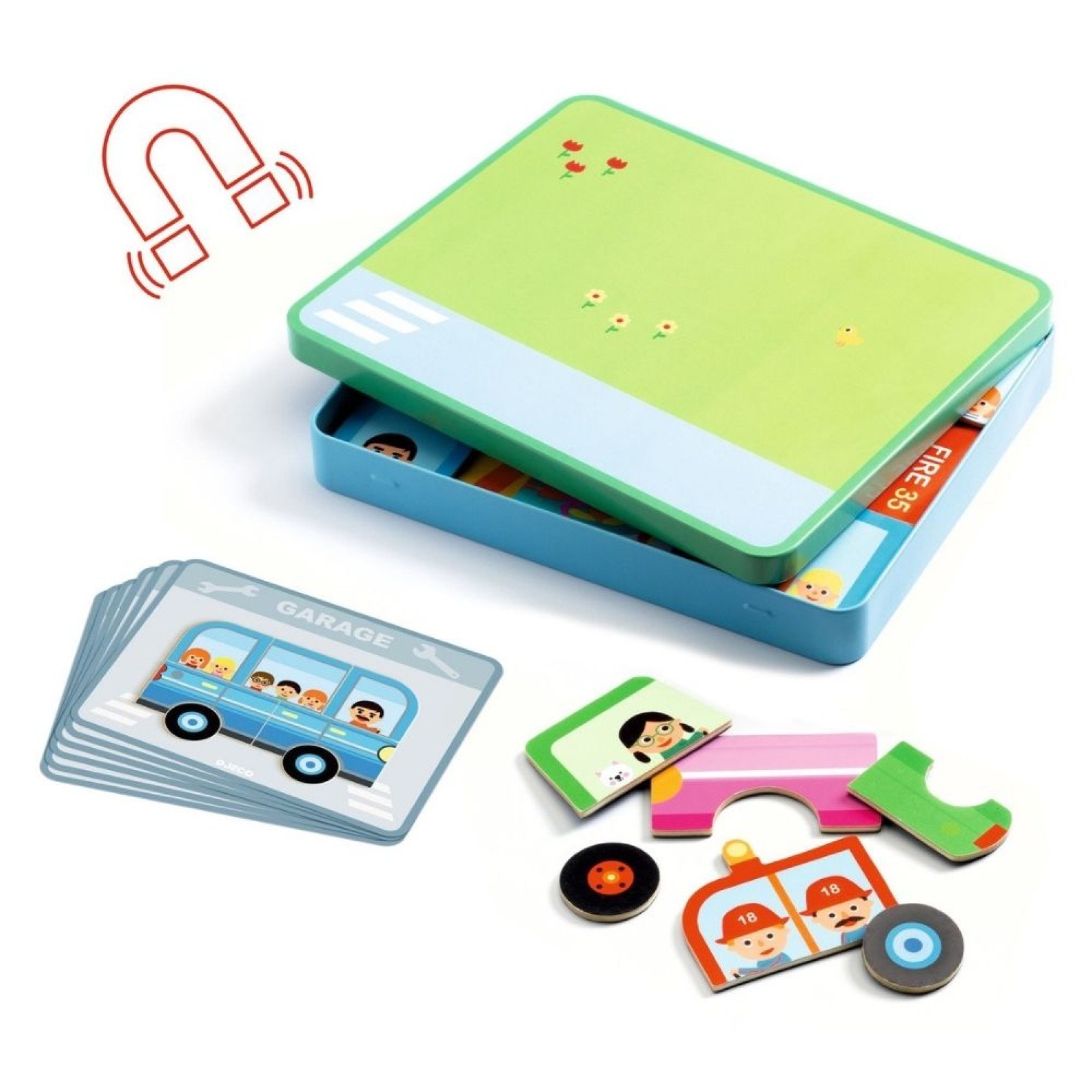 Djeco Magnetic Box Vehicles - Image 3