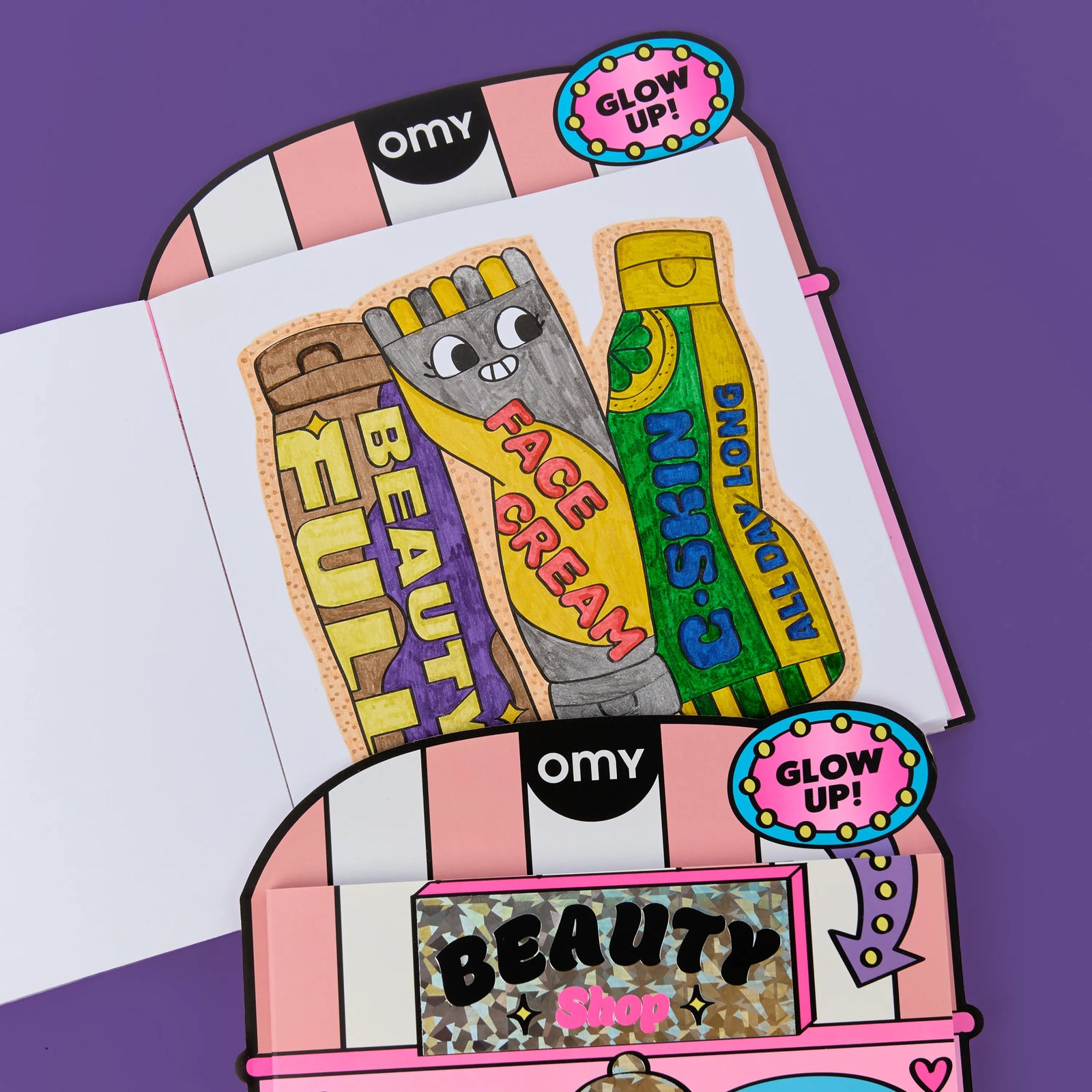 OMY. Coloring Book with Stickers Beauty Shop - Image 2