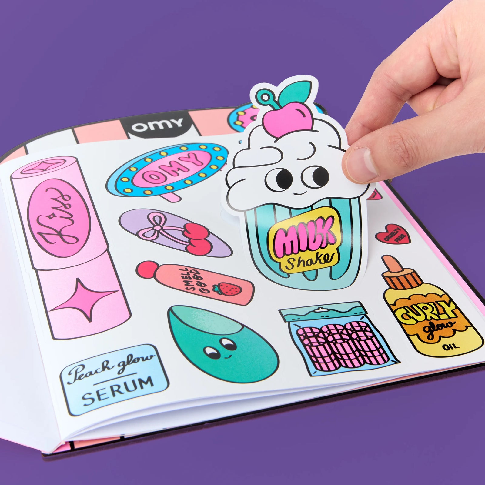 OMY. Coloring Book with Stickers Beauty Shop - Image 4