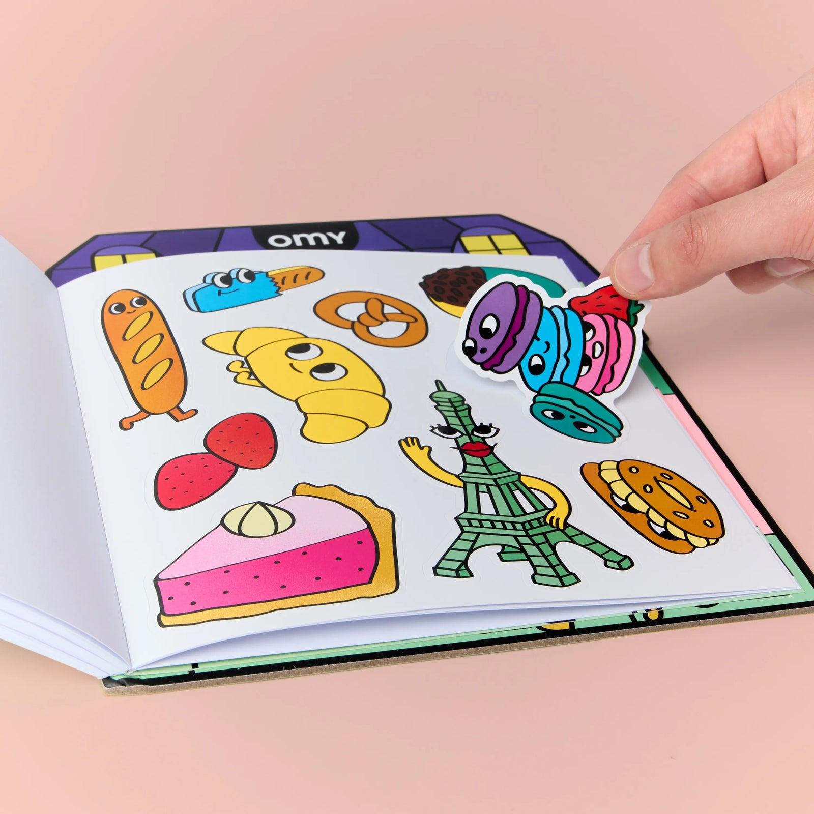 OMY. Coloring Book with Stickers French Baguette - Image 2