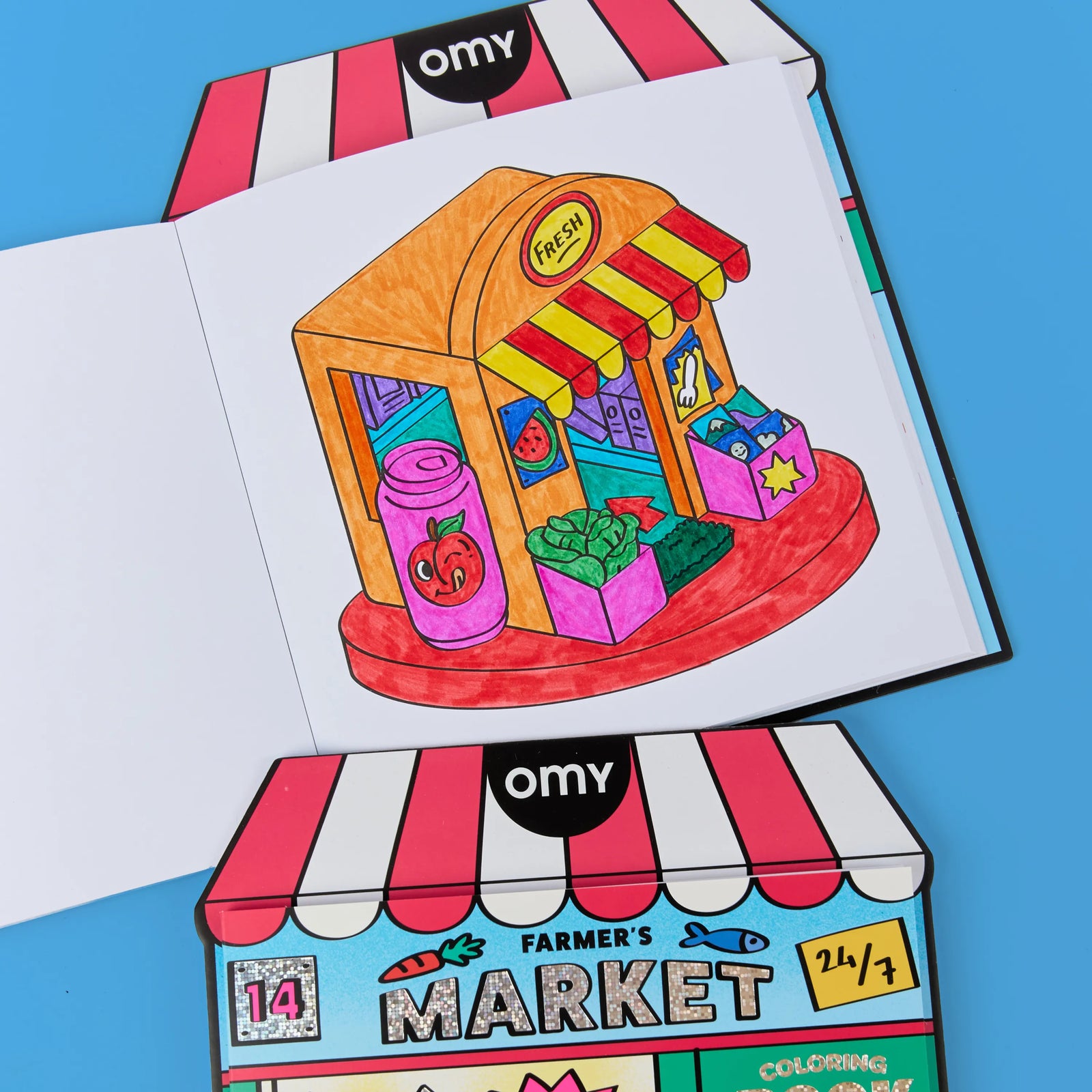 OMY. Coloring Book with Stickers Farmer's Market - Image 2