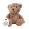 FLOW. Fabric teddy bear Lou with white sounds & music - rechargeable (brown)