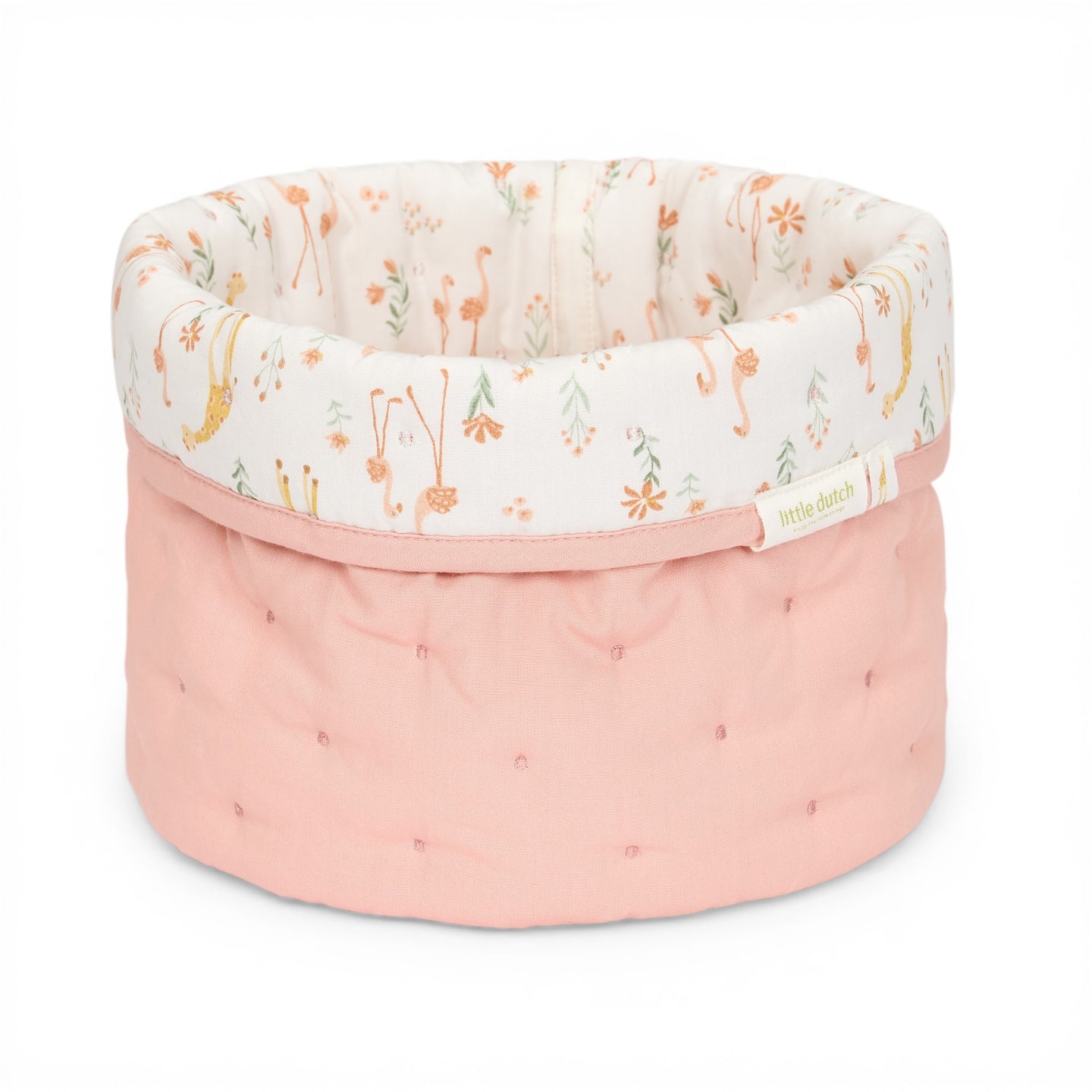 LITTLE DUTCH. Small quilted changing basket Blooming Safari