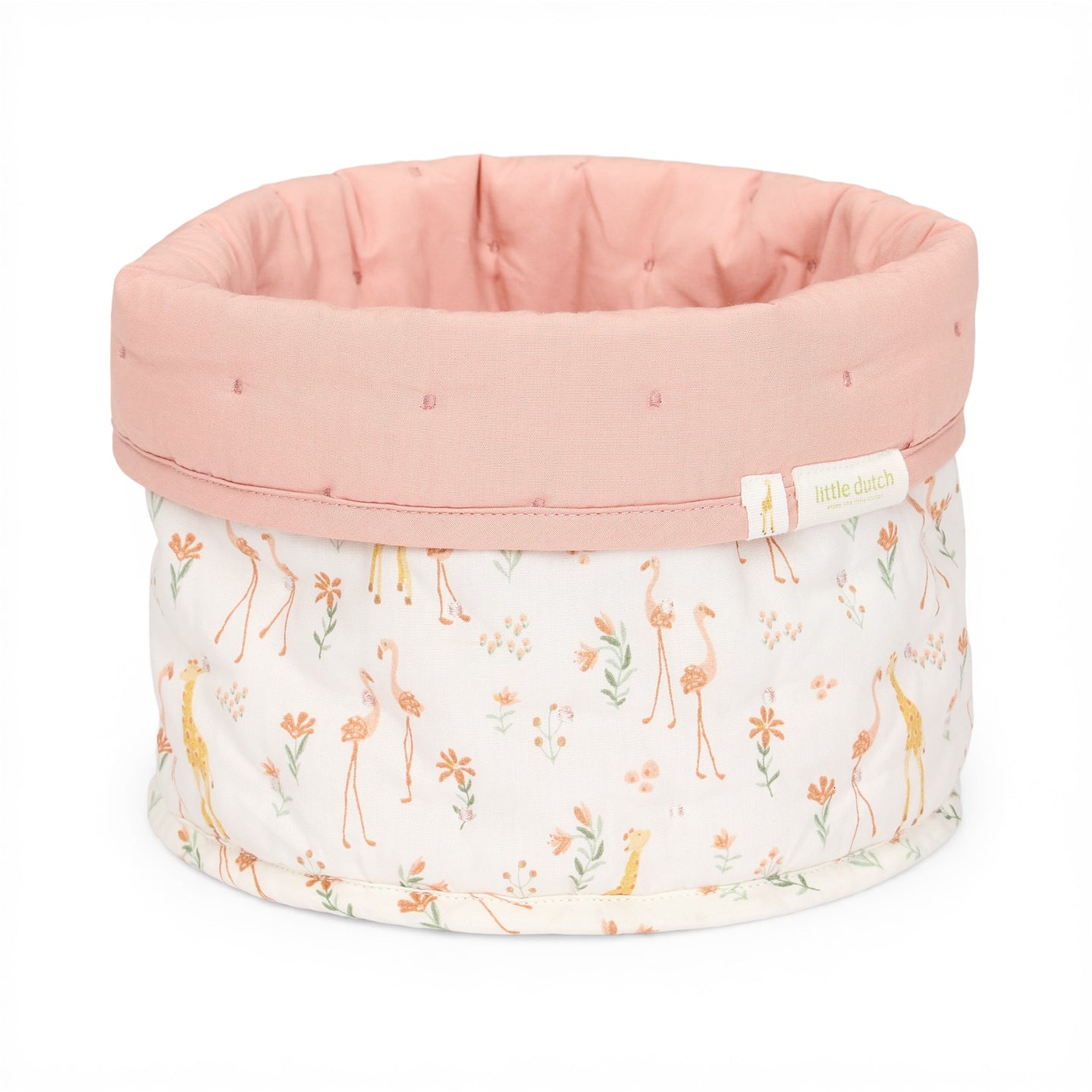 LITTLE DUTCH. Small quilted changing basket Blooming Safari - Image 2