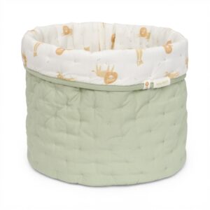 LITTLE DUTCH. Medium quilted changing basket Safari Leo