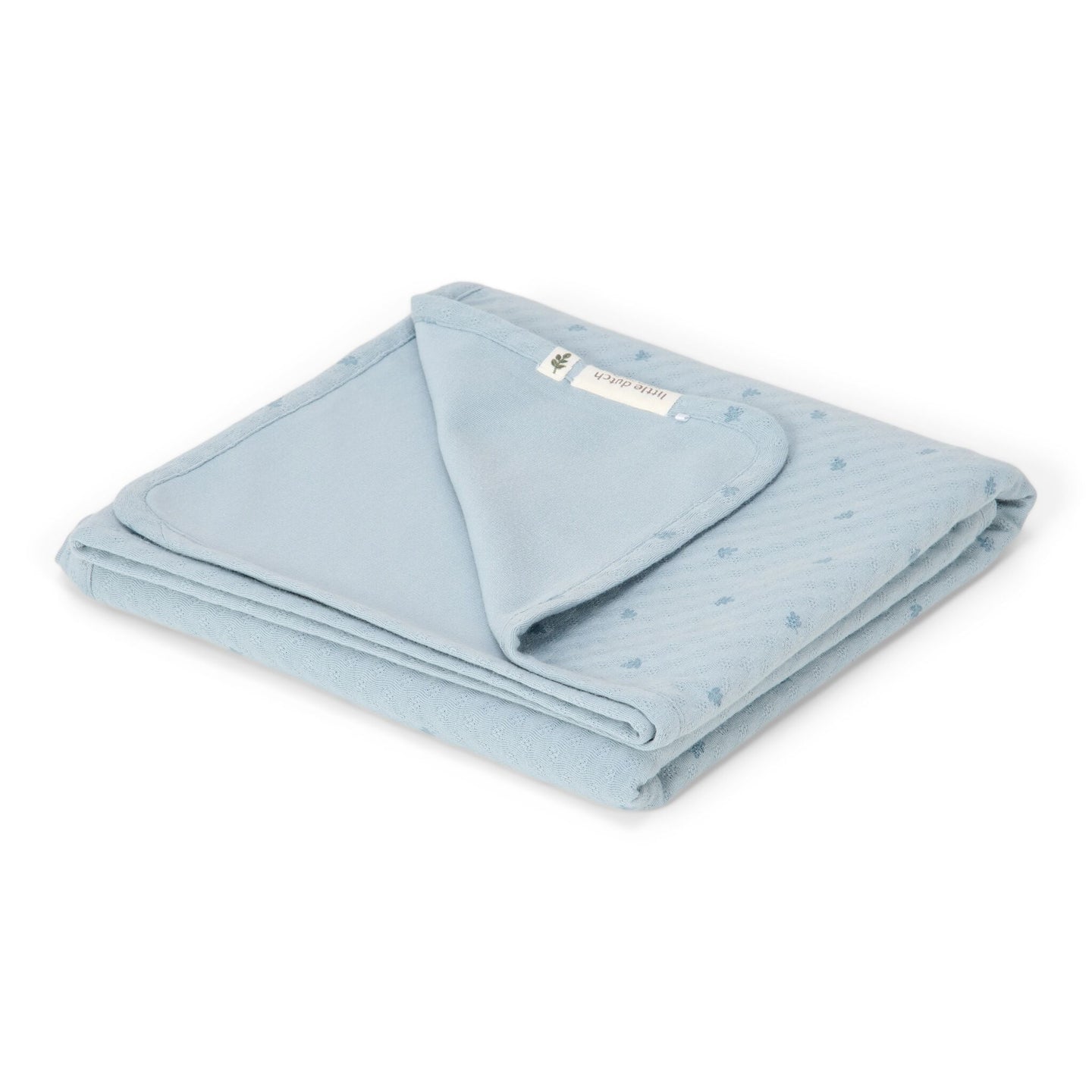 LITTLE DUTCH. Summer blanket Pure Denim Blue 110x140 - Image 3