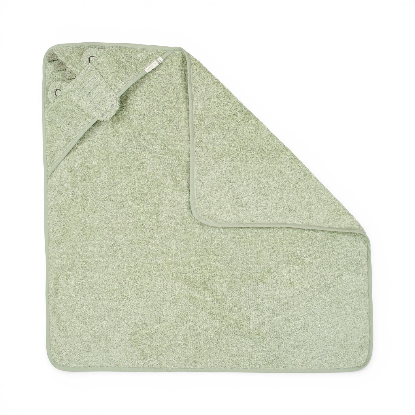 LITTLE DUTCH. Crocodile Hooded Towel 100x100 - Image 3