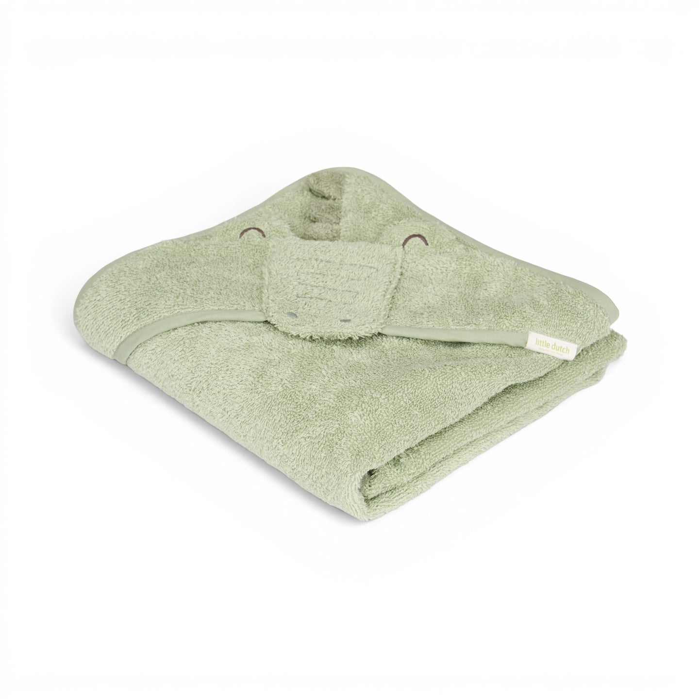 LITTLE DUTCH. Crocodile Hooded Towel 100x100 - Image 7