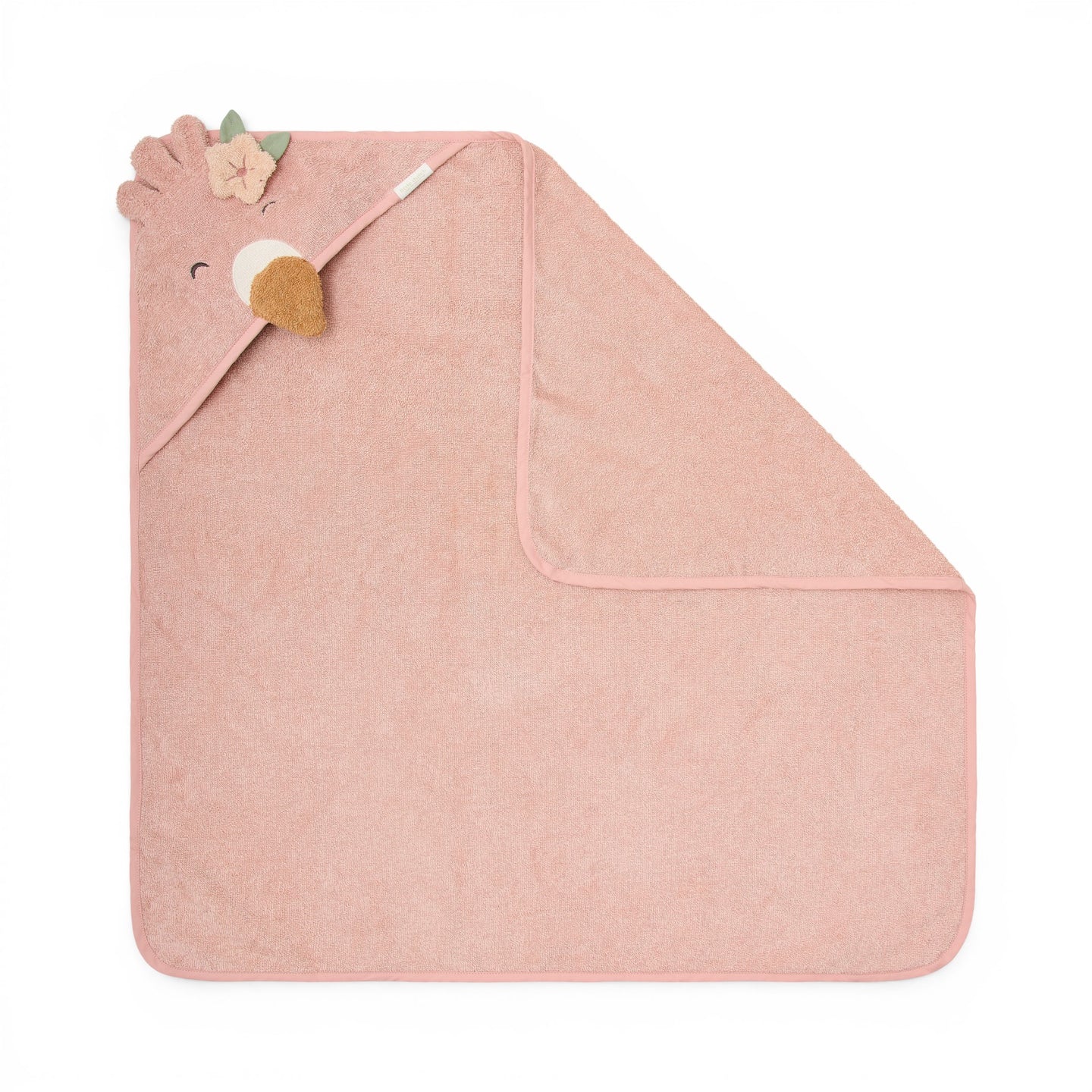 LITTLE DUTCH. Flamingo Hooded Towel 100x100 - Image 3