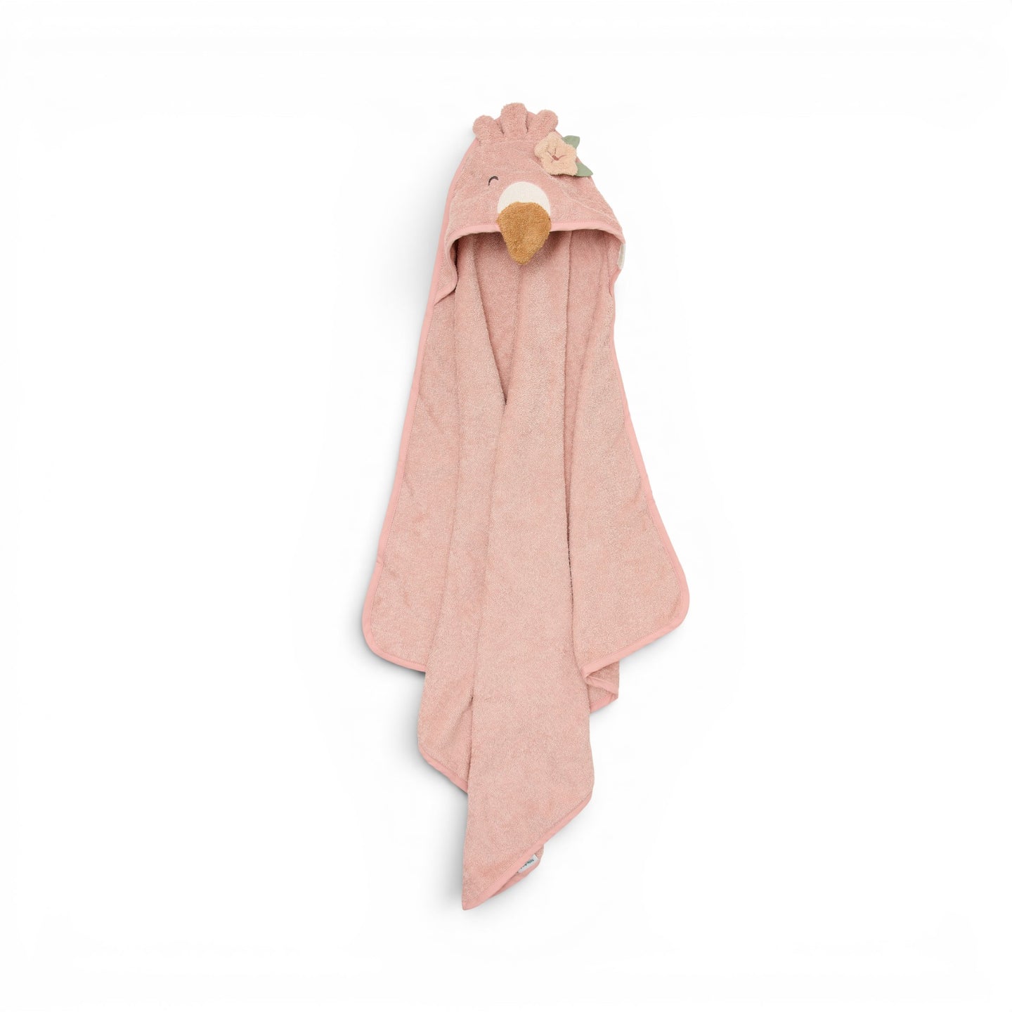 LITTLE DUTCH. Flamingo Hooded Towel 100x100 - Image 4