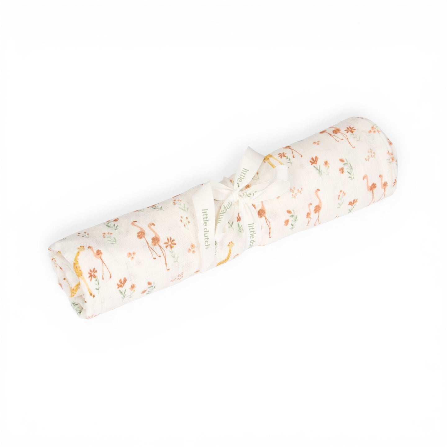 LITTLE DUTCH. Blooming Safari swaddle blanket 120x120