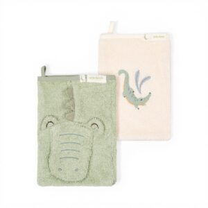LITTLE DUTCH. Set of 2 Crocodile bath towels
