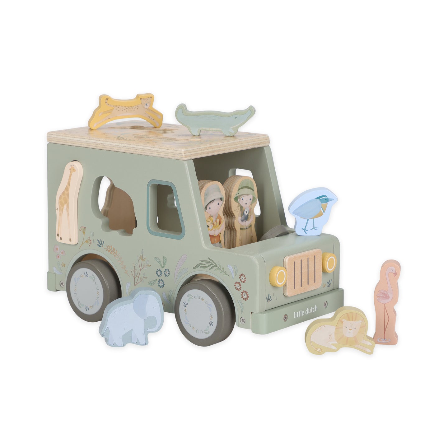 LITTLE DUTCH. Safari Friends FSC Shape Sorter car