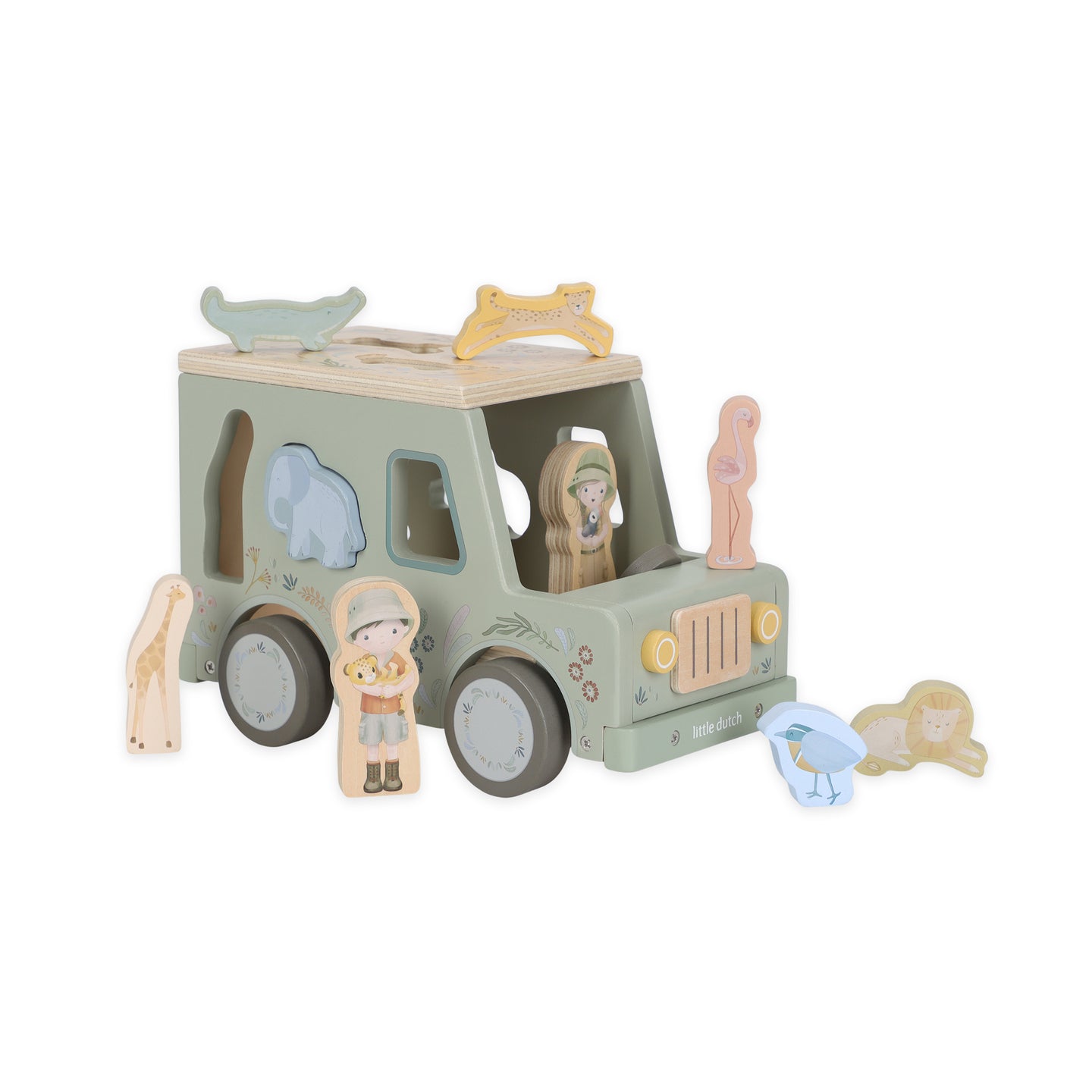 LITTLE DUTCH. Safari Friends FSC Shape Sorter car - Image 3