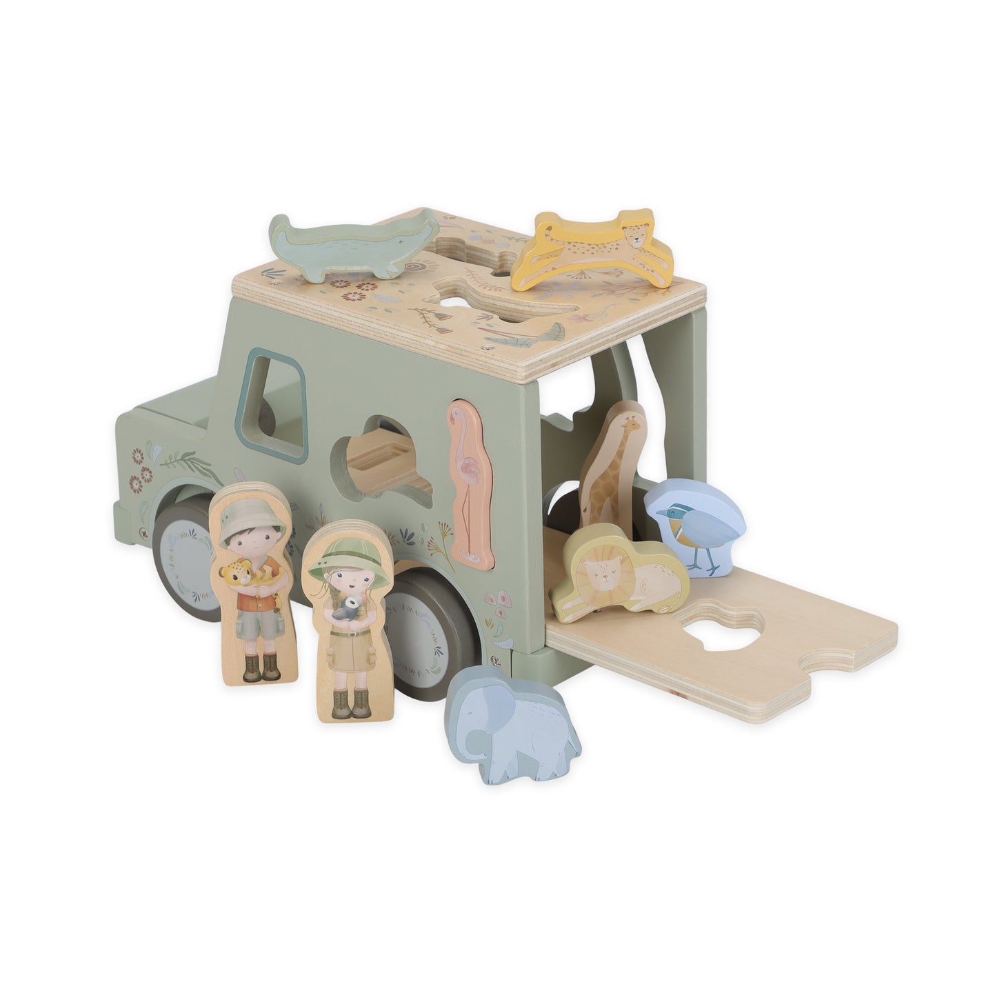 LITTLE DUTCH. Safari Friends FSC Shape Sorter car - Image 6