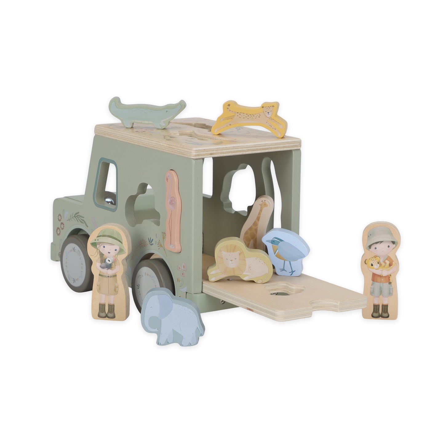 LITTLE DUTCH. Safari Friends FSC Shape Sorter car - Image 7